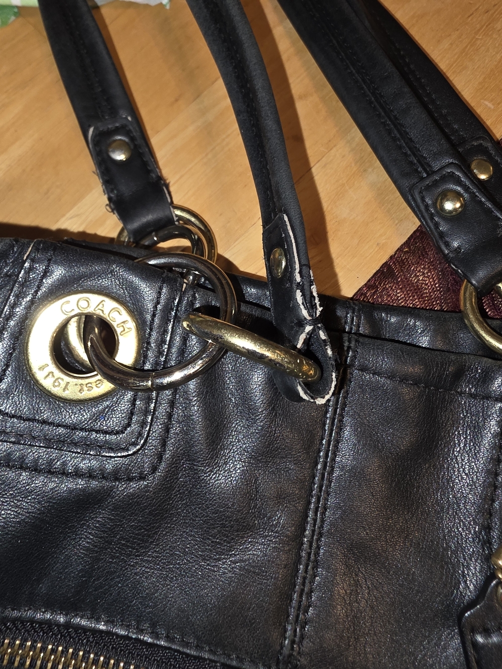 Coach 2011 Penelope Black Leather Tote Shoulder Bag - Picture 7 of 10